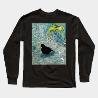 Blackbird Lord Howe Island, painting by Geoff Hargraves Long Sleeve T-Shirt